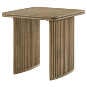 Adina Square Wood Side End Table Distressed Light Brown - detail 4