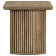 Adina Square Wood Side End Table Distressed Light Brown - detail 5