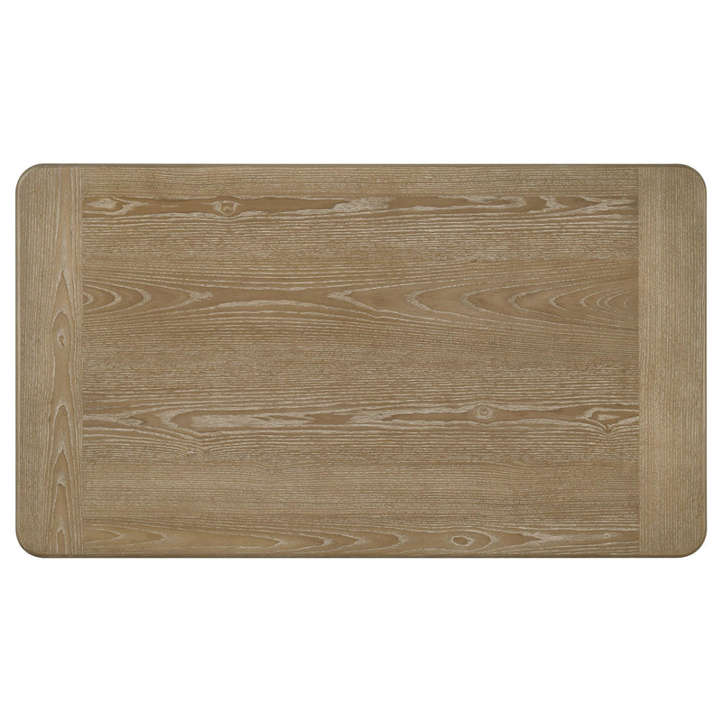 Adina Rectangular Wood Coffee Table Distressed Light Brown - detail 6