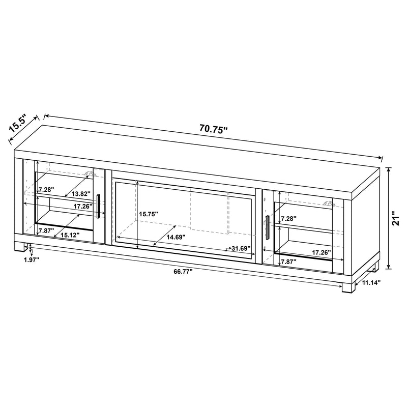 Havering 71-inch TV Stand Fireplace Media Console
