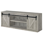 Brockton 2-door Engineered Wood 71-inch TV Stand Grey Driftwood - detail 3