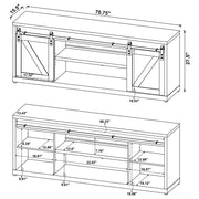 Brockton 2-door Engineered Wood 71-inch TV Stand Grey Driftwood - detail 5