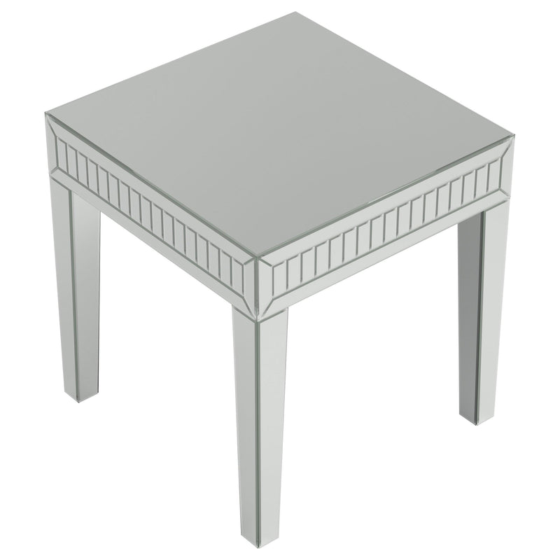 Whitfield Square Mirrored End Side Table