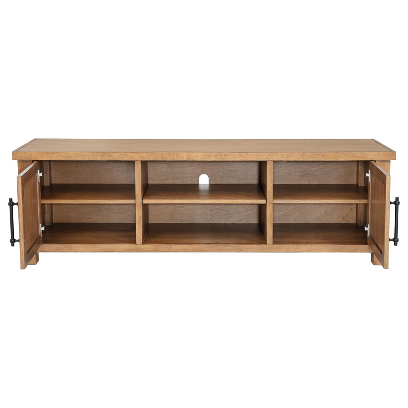 Beasley 2-Door 71-Inch Wood TV Stand Media Console Golden Oak - detail 5