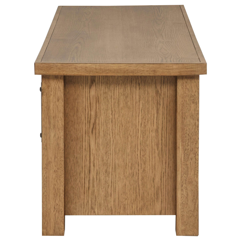 Beasley 2-Door 71-Inch Wood TV Stand Media Console Golden Oak - detail 7