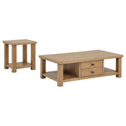 Beasley 2-Piece Wood Coffee Table Set Golden Oak - alternate view