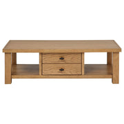 Beasley 2-Drawer Wood Coffee Table Golden Oak - detail 4