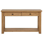 Beasley 2-Drawer Wood Console Table Golden Oak - detail 4