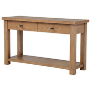 Beasley 2-Drawer Wood Console Table Golden Oak - detail 5