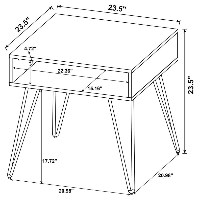 Fanning Engineered Wood Side End Table