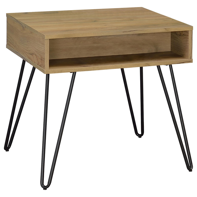 Fanning 3-piece Lift Top Coffee and End Table Set Golden Oak - detail 3