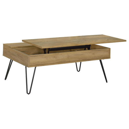 Fanning Engineered Wood Lift Top Coffee Table Golden Oak - alternate view
