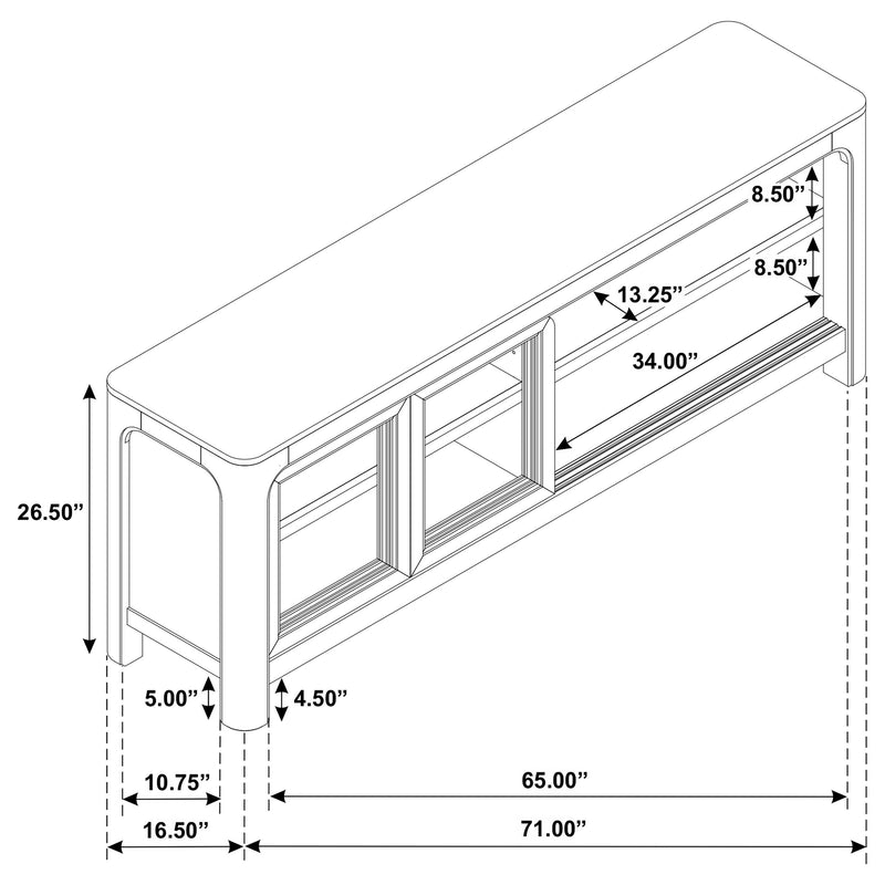 Solano 71-inch 2-door TV Stand Media Console