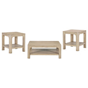 Solano 3-piece Square Coffee Table Set Weathered Mango - alternate view