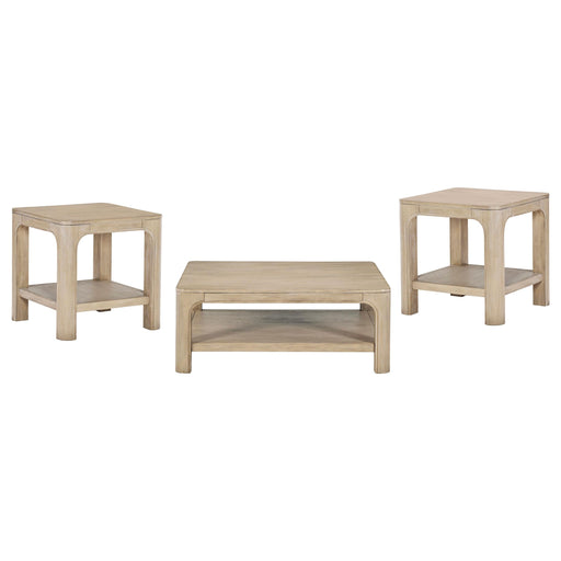 Solano 3-piece Square Coffee Table Set Weathered Mango - alternate view