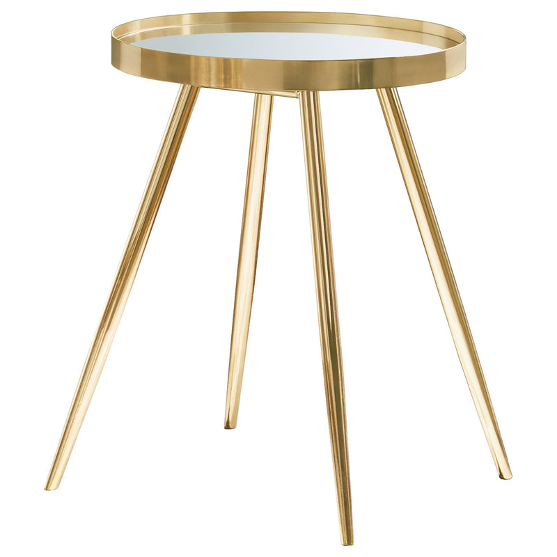Kaelyn 4-piece Round Coffee and End Table Set Gold - detail 3