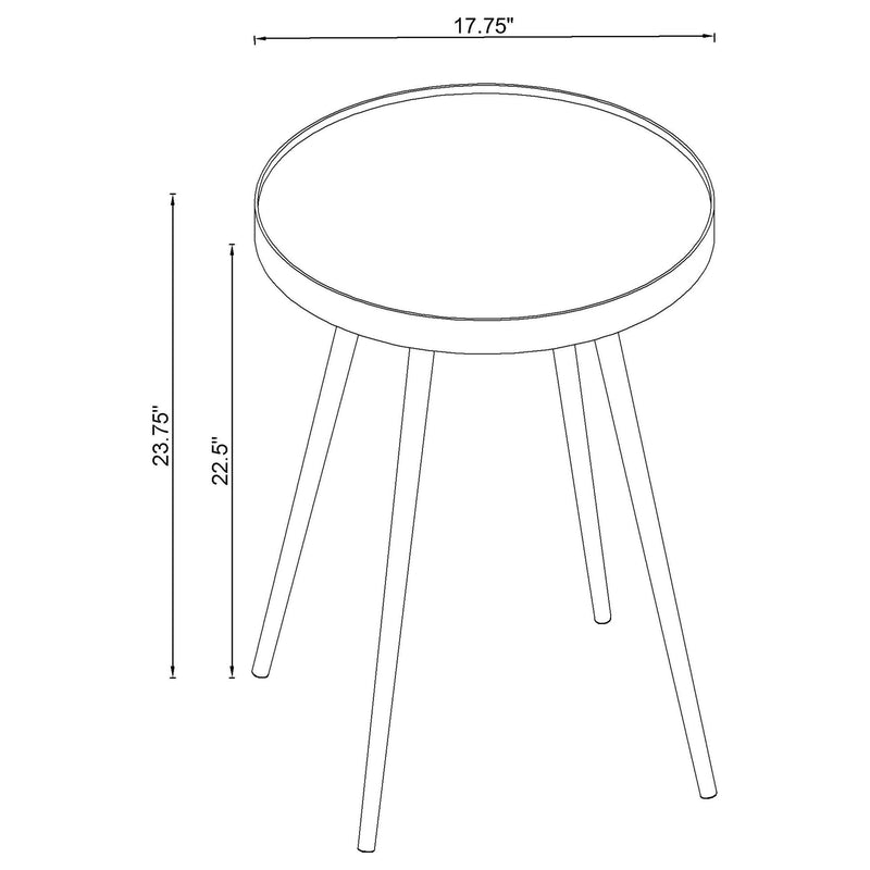 Kaelyn 4-piece Round Coffee and End Table Set Gold - detail 5