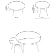 Kaelyn 4-piece Round Coffee and End Table Set Gold - detail 6