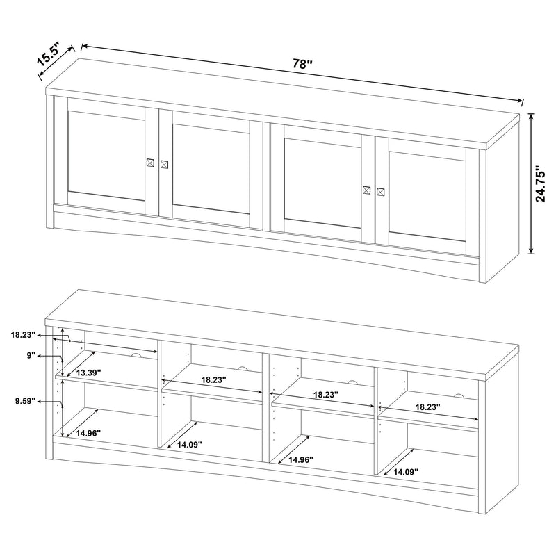 Laughlin 4-door Engineered Wood 78-inch TV Stand