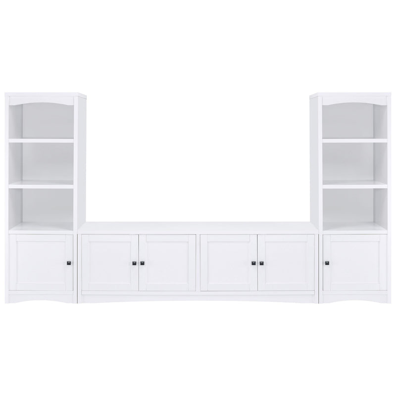 Laughlin 3-shelf Engineered Wood Media Tower