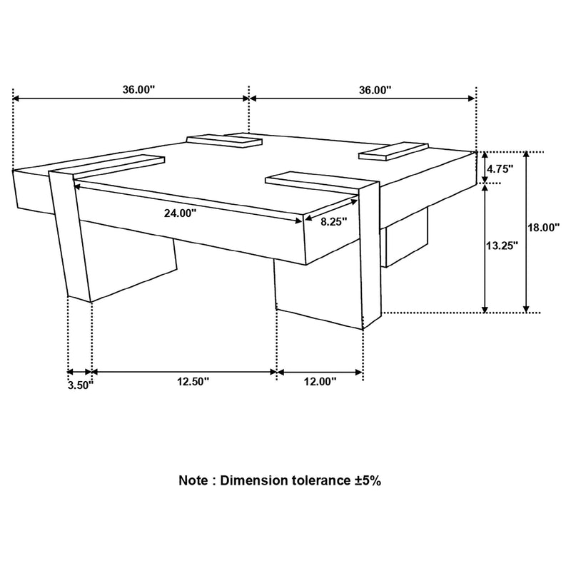 Samira Square Solid Wood Coffee Table