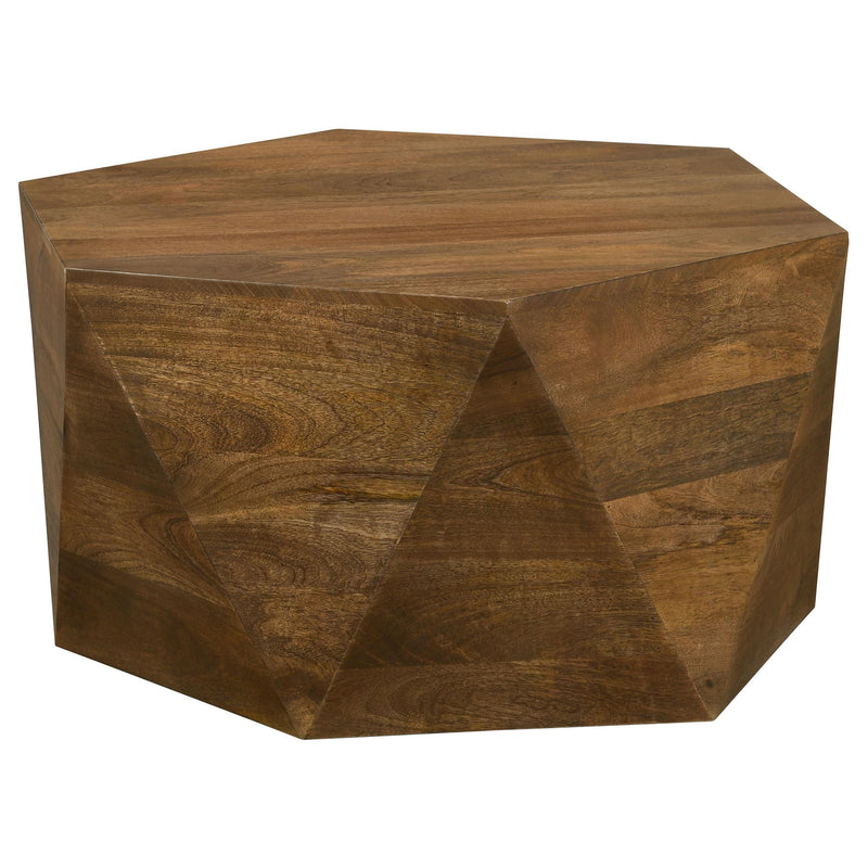 Zalika Hexagonal Solid Mango Wood Coffee Table