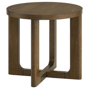 Kessler 3-piece Round Sculptural Wood Coffee Table Set Brown - detail 3