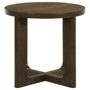 Kessler 3-piece Round Sculptural Wood Coffee Table Set Brown - detail 4