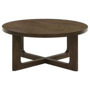 Kessler Round Sculptural Wood Coffee Table Brown - detail 3