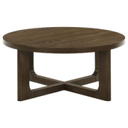Kessler Round Sculptural Wood Coffee Table Brown - detail 4