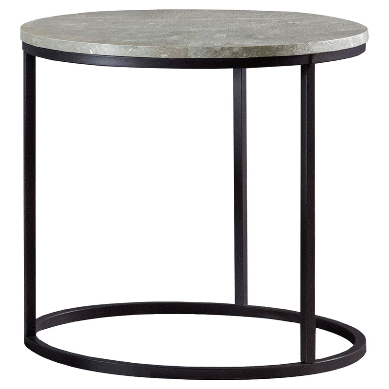Lainey Round Faux Marble Side End Table