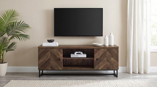Myles 2-door Engineered Wood 60-inch TV Stand Rustic Oak - alternate view