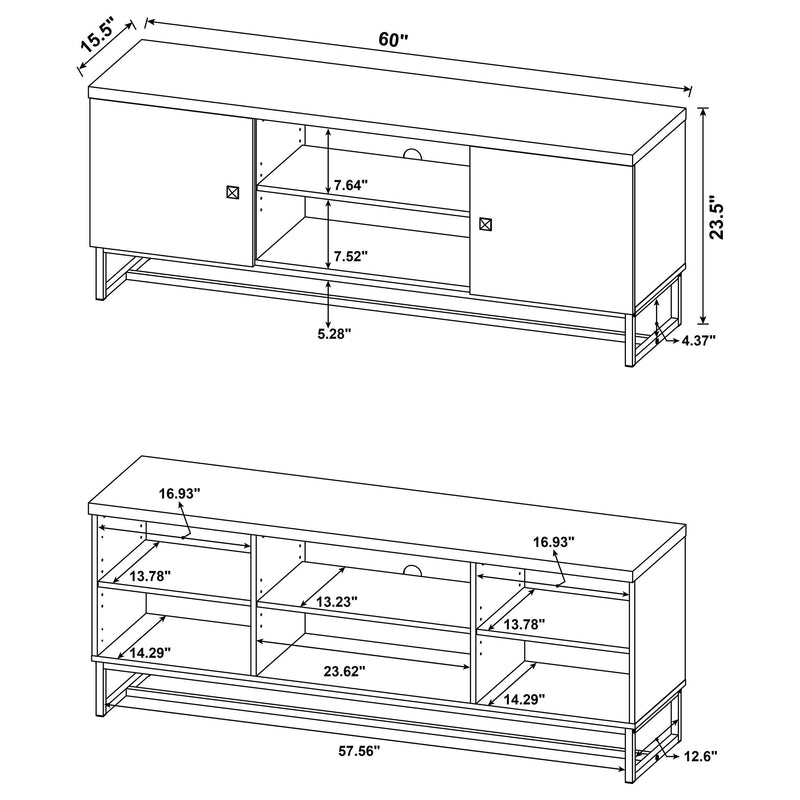 Myles 2-door Engineered Wood 60-inch TV Stand