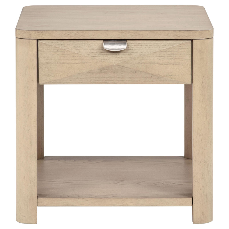 Marcelo Wood End Table with Drawer and Shelf Light Elm - detail 4
