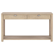 Marcelo Sofa Console Table with 2 Drawers and Shelf Light Elm - detail 4