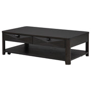 Marcelo Wood Coffee Table with 2 Drawers and Shelf Coffee - detail 5