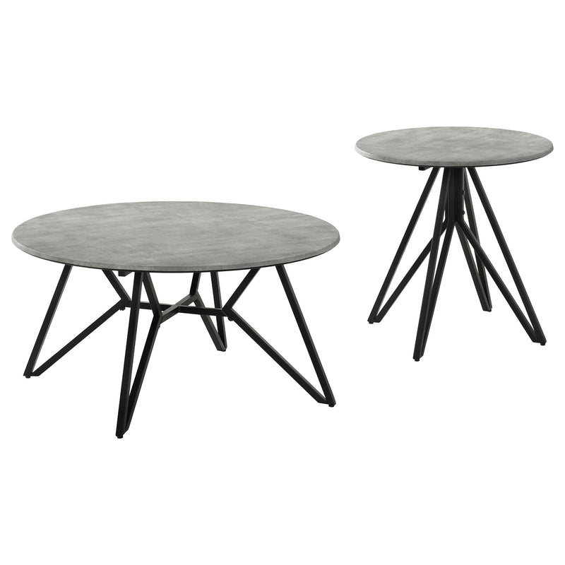 Hadi 2-piece Round SmartTop Coffee and End Table Set