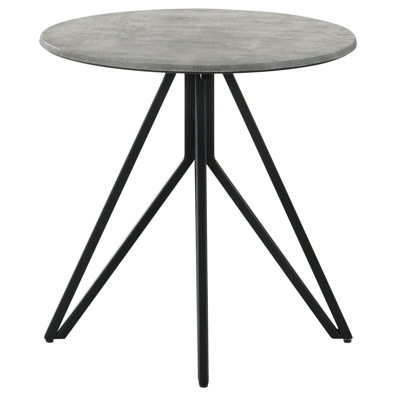 Hadi 3-piece Round SmartTop Coffee and End Table Set Cement - detail 4