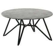 Hadi 3-piece Round SmartTop Coffee and End Table Set Cement - detail 6