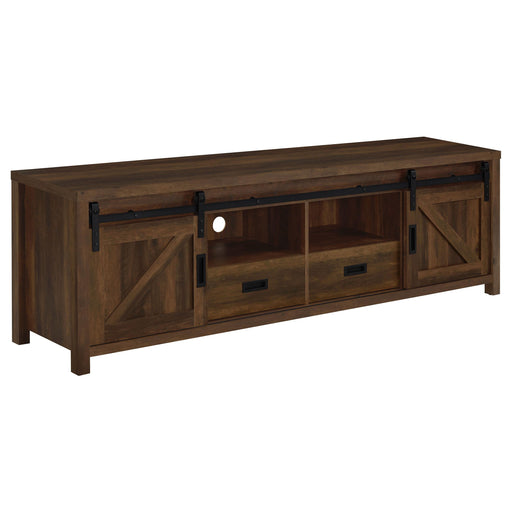 Madra 2-door Engineered Wood 79-inch TV Stand Dark Pine - alternate view