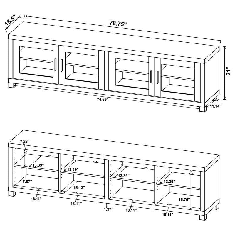 Jupiter 4-door Engineered Wood 79-inch TV Stand