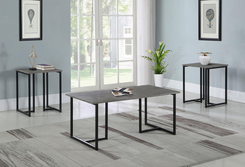 Nyla 3-piece Engineered Wood Coffee Table Set Weathered