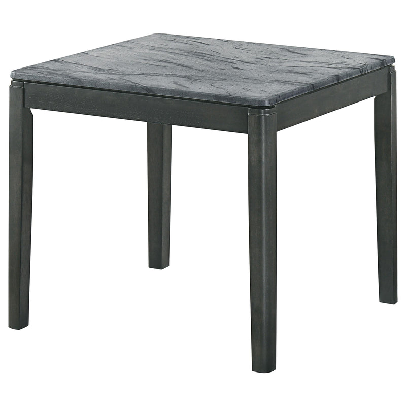 Mozzi Square Faux Marble Side End Table Grey and