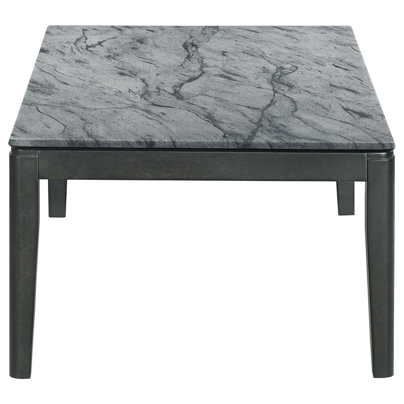 Mozzi Rectangular Faux Marble Coffee Table Grey and