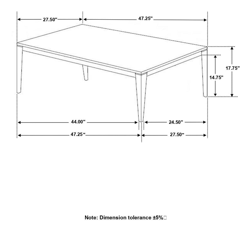Mozzi Rectangular Faux Marble Coffee Table Grey and