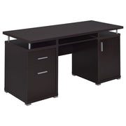 Tracy 55-inch 2-drawer Office Computer Desk Cappuccino - alternate view