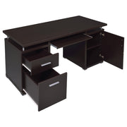 Tracy 55-inch 2-drawer Office Computer Desk Cappuccino - detail 3