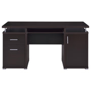 Tracy 55-inch 2-drawer Office Computer Desk Cappuccino - detail 4