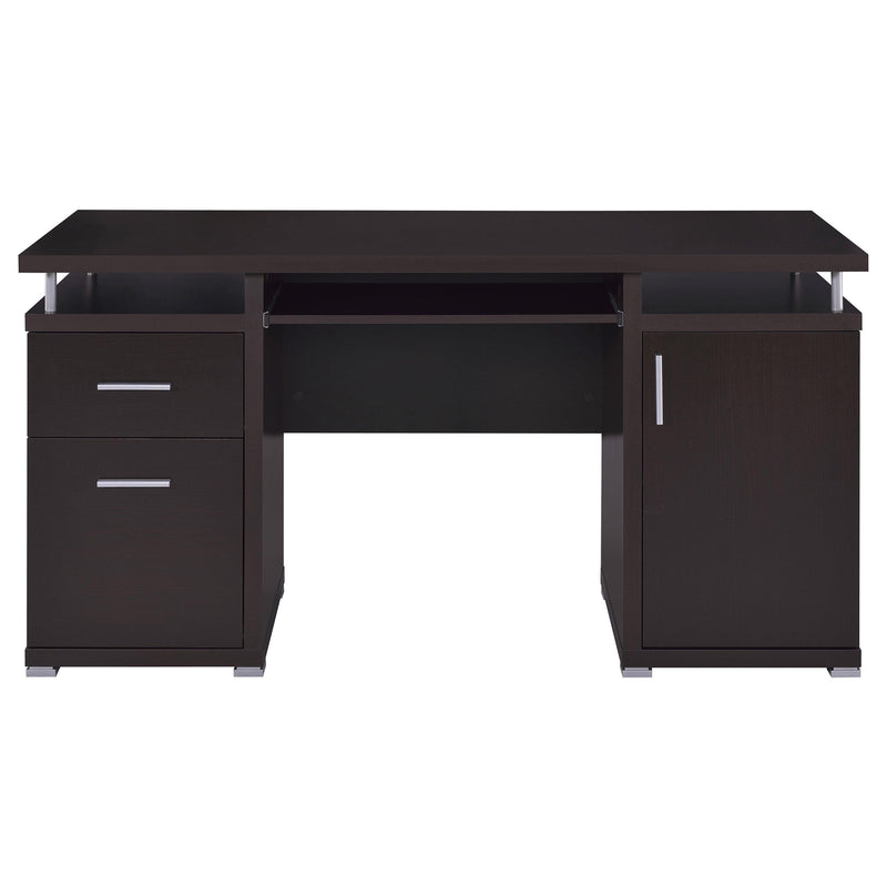 Tracy 55-inch 2-drawer Office Computer Desk Cappuccino - detail 4