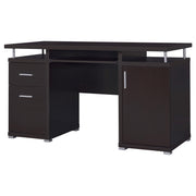 Tracy 55-inch 2-drawer Office Computer Desk Cappuccino - detail 5